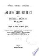 Anuario bibliográfico de la República Arjentina