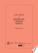 Anuario de Historia del Derecho Español (tomo XCII, 2022)