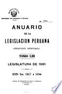 Anuario de la legislación peruana
