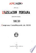 Anuario de la legislación peruana