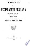 Anuario de la legislacion peruana