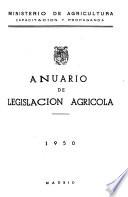 Anuario de legislación agricula