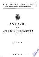 Anuario de legislación agricula