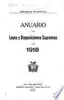 Anuario de leyes y disposiciones supremas