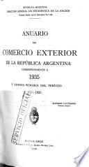 Anuario del comercio exterior de la Republica Argentina