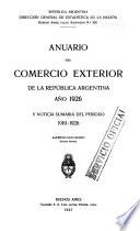 Anuario del comercio exterior de la Republica Argentina