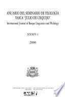 Anuario del Seminario de Filología Vasca Julio de Urquijo.