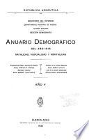 Anuario demográfico ...
