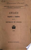 Anuario Geográfico y Estadístico de la Republica de Bolivia 1919