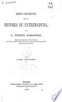 Aparato bibliográfico para la historia de Extremadura