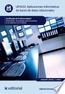 Aplicaciones informáticas de bases de datos relacionales. ADGG0208