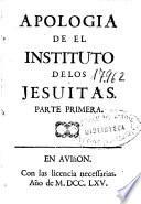 Apologia de el instituto de los Jesuitas