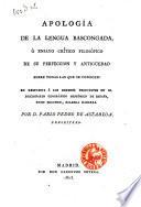 Apología de la lengua bascongada