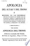 Apologia del altar y del trono
