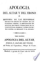 Apologiá del Altar y del Trono