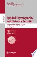 Applied Cryptography and Network Security