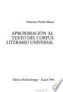 Aproximación al texto del corpus literario universal