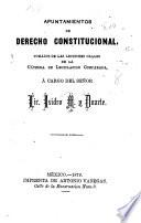 Apuntamientos de derecho constitucional