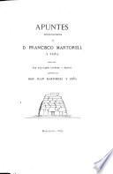 Apuntes arqueologicos, ordenados por Salvador Sanpere y Miquel publicados. por ... Juan Martorell y Pena