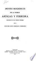 Apuntes biográficos de la familia Artigas y Ferreira