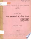 Apuntes del Curso Internacional de Reforma Agraria