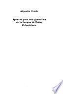 Apuntes para una gramática de la lengua de señas colombiana