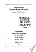 Apuntes para una historia del Aprismo