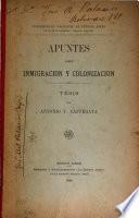 Apuntes sobre inmigración y colonización