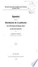 Apuntes sobre la distribución de la población de la Provincia de Buenos Aires