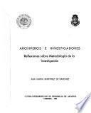 Archiveros e investigadores