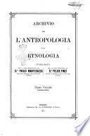 Archivio per l'antropologia e la etnologia