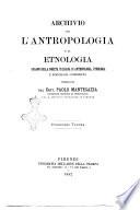 Archivio per l'antropologia e la etnologia