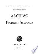 Archivo de filología aragonesa