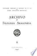 Archivo de filología aragonesa