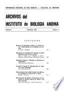 Archivos del Instituto de Biología Andina
