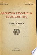 Archivum historicum Societatis Iesu