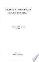 Archivum historicum Societatis Iesu