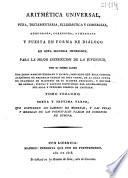 Aritmética universal, pura, testamentária, eclesiástica y comercial
