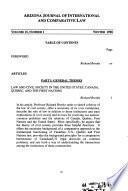 Arizona Journal of International and Comparative Law