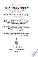 Arte de la lengua general del reyno de Chile