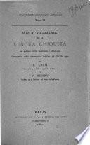 Arte y vocabulario de la lengua chiquita