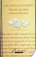 Artículos de crítica e historia literaria