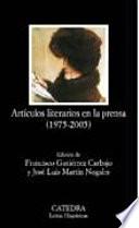 Artículos literarios en la prensa, 1975-2005