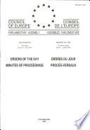 Assemblée Parlementaire Ordres du Jour Session de 1994 (Troisième partie), 28 juin 1er juillet 1994