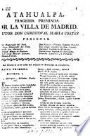 Atahualpa. Tragedia, etc