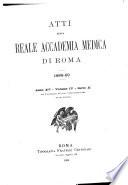 Atti della Reale accademia medica di Roma