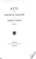 Atti della Società ligure di storia patria