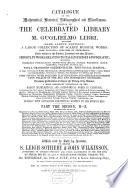 Auction catalogue, books of Guglielmo Libri, 18 to 26 July 1861