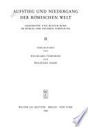 Aufstieg und Niedergang der römischen Welt: Principat. v