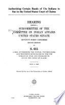 Authorizing Certain Bands of Ute Indians to Sue in the United States Court of Claims